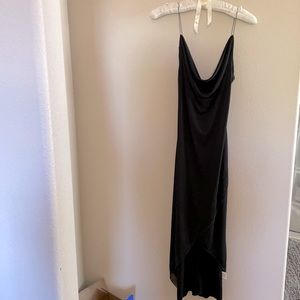 Sexy little black dress with vowel neck